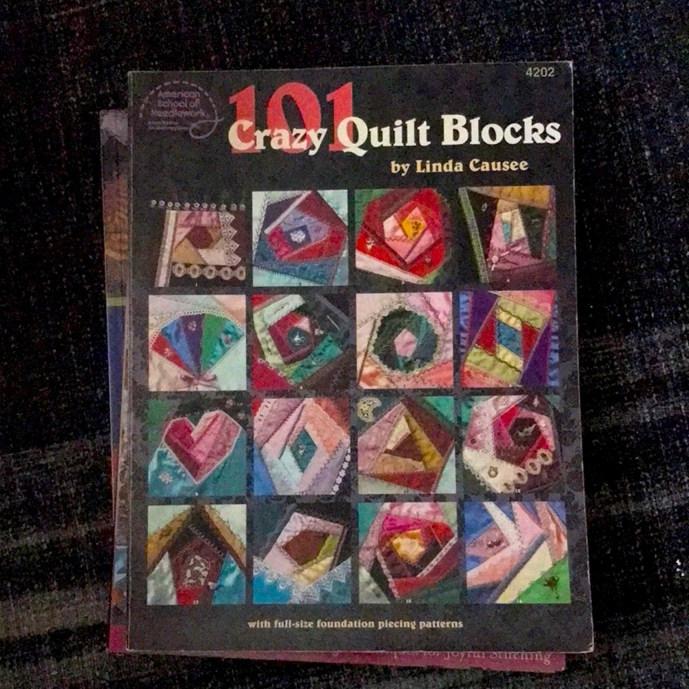 3 books! 101 crazy quilt Blocks, Beaded Crazy Quilting & Decorative Stitches.
